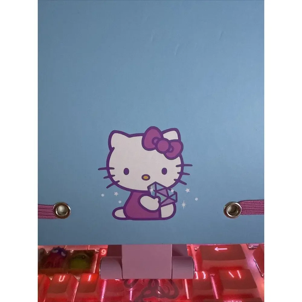 Hello Kitty Spiral Notebook HK Bejeweled Metallic Top Blue Elastic 2024 Sanrio